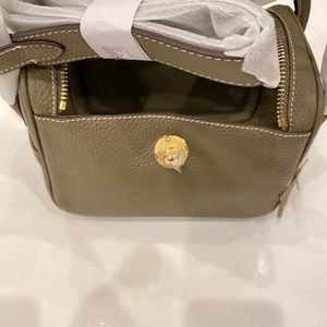 Double zip Leather MINI Adjustable Crossbody Bag